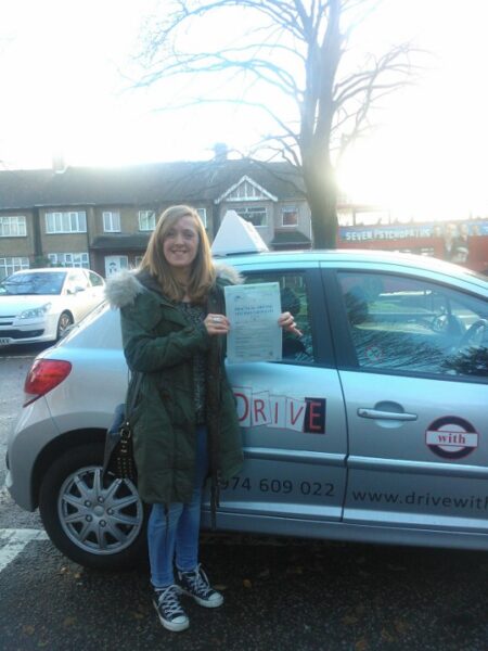 Siobhan passed her driving test first time