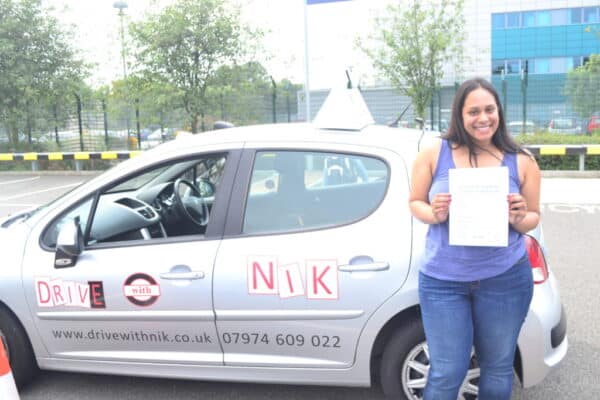 Amanda passed her driving test with Drive with Nik