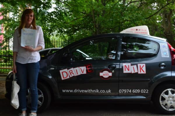 Lauren passed her practical driving test first time with Drive with Nik