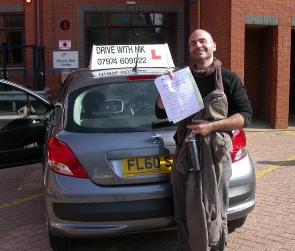 Nick passed his practical driving test