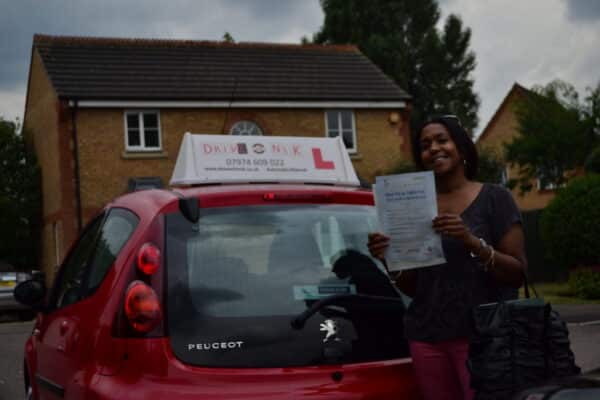 Odette passed her automatic practical driving test with Drive with Nik