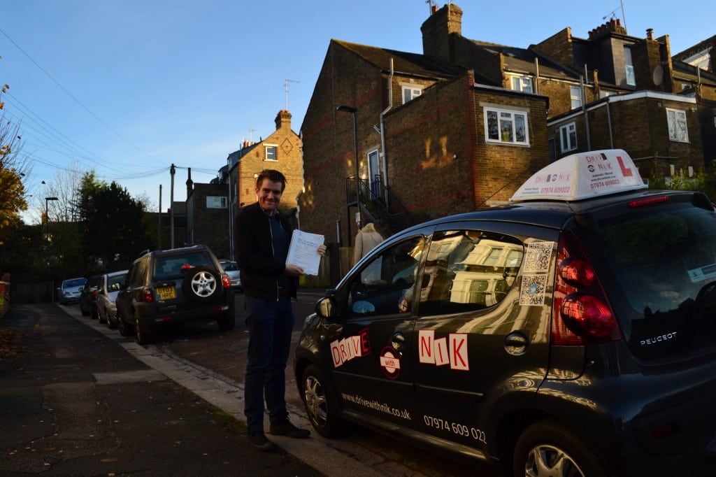 Ciarán passed his manual practical driving test first time with Drive with Nik