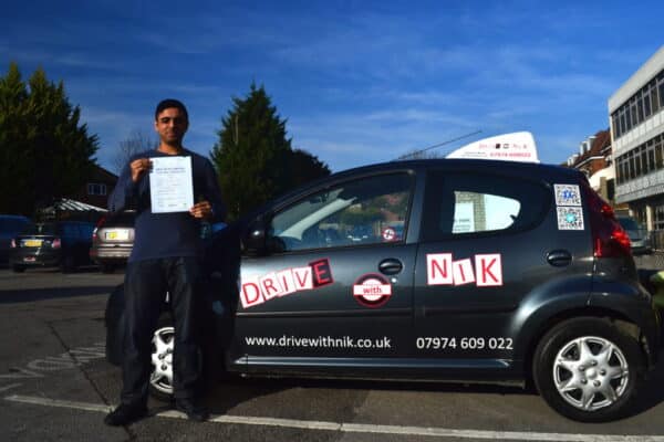 Bilal passed his manual practical driving test first time with Drive with Nik
