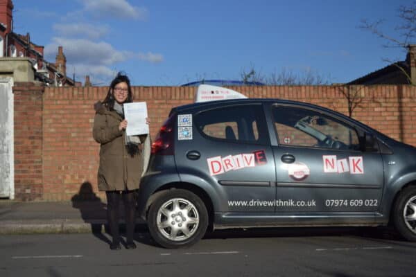 Katie passed her manual practical driving test first time with Drive with Nik