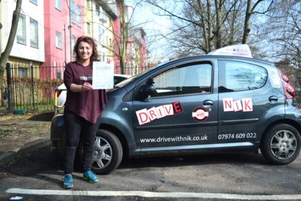 Jonida passed her practical driving test with Drive with Nik