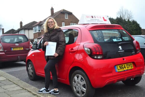 Automatic Driving Lessons Muswell Hill Poppy passed her automatic driving test with Drive with Nik