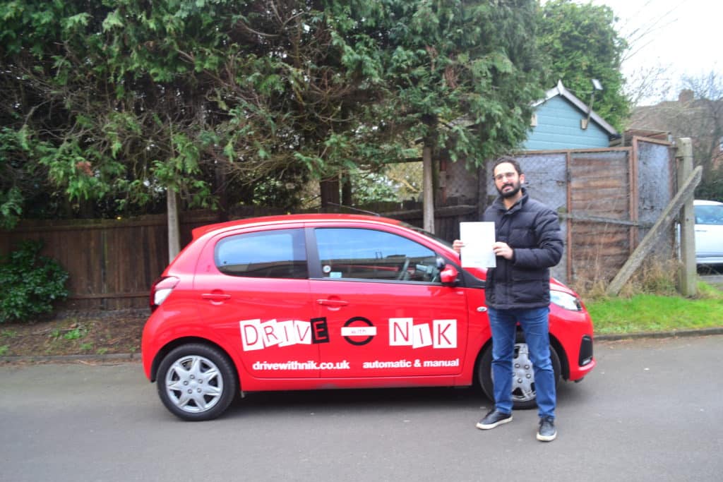 Automatic driving lessons Muswell Hill Bardi passed his practical driving test with Drive with Nik