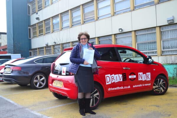 Manual driving lessons Wood Green Svetlana passed her practical driving test with Drive with Nik