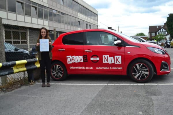 Manual driving lessons Arnos Grove Karlene passed her practical driving test first time with Drive with Nik