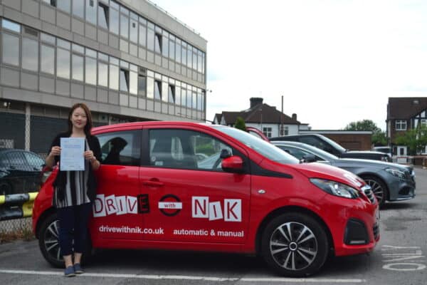 Automatic Driving Lessons Southgate. Rui passed her automatic driving test with Drive with Nik.