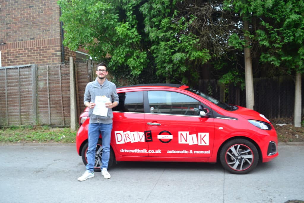 Manual Driving Lesson Crouch End. Sylvain passed with Drive with Nik.