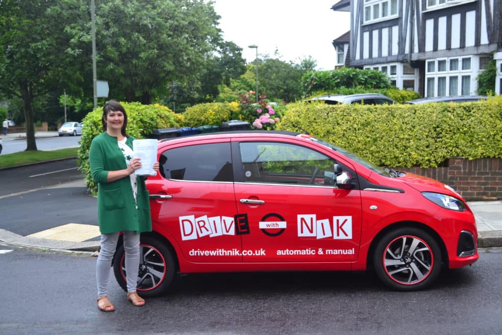Manual Driving Lessons Muswell Hill. Helen passed her practical driving test first time with Drive with Nik.