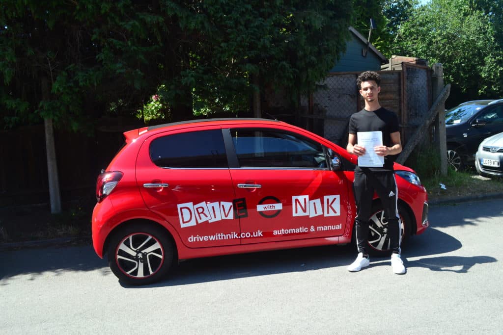 Manual Driving Lessons East Barnet. Luke passed his practical driving test with Drive with Nik.