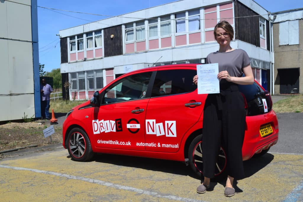 Manual Driving Lessons Haringey. Marta passed her practical driving test first time with Drive with Nik.