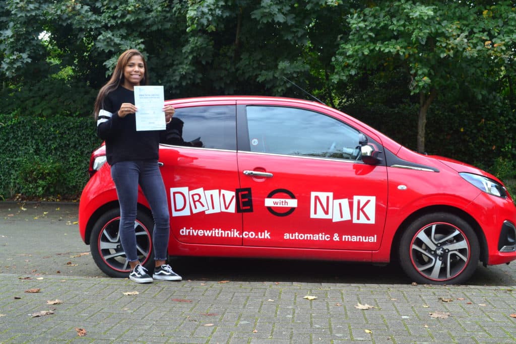 Driving Lessons Finchley. Tanya passed her practical driving test first time.