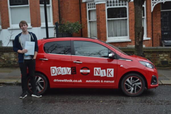 Driving Lessons Muswell Hill. Bart passed 1st time.