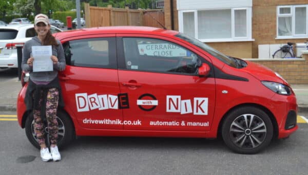 Automatic Driving Lessons Oakwood. Sonia passed her automatic driving test with Drive with Nik.