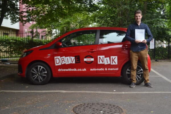 Edward passed his automatic driving test first time with drive with Nik.