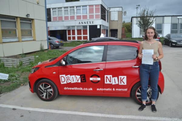 Driving Lessons Crouch End. Amy passed first time with Drive with Nik.