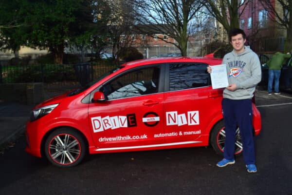 Driving Lessons Wood Green. Joe passed first time with Drive with Nik.