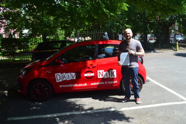 Automatic Driving Lessons Crouch End. Ben passed his driving test first time with Drive with Nik.