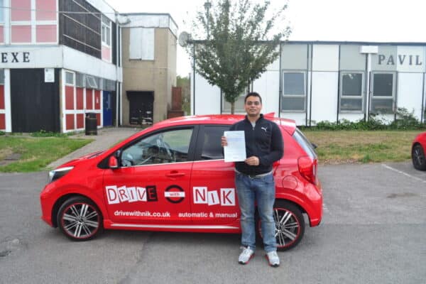 Driving Lessons East Finchley. Bipin passed his driving test at the first attempt with Drive with Nik.