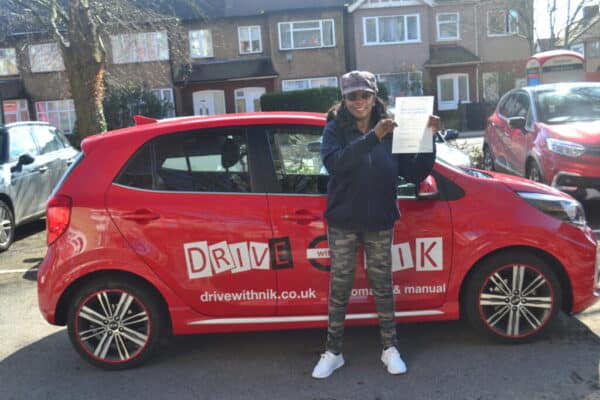 Driving Lessons Wood Green. Rosie passed 1st time.