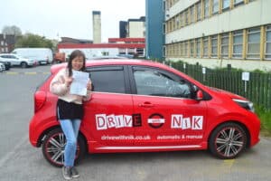 Driving Lessons North London. Yiru passed her practical driving test with Drive with Nik.