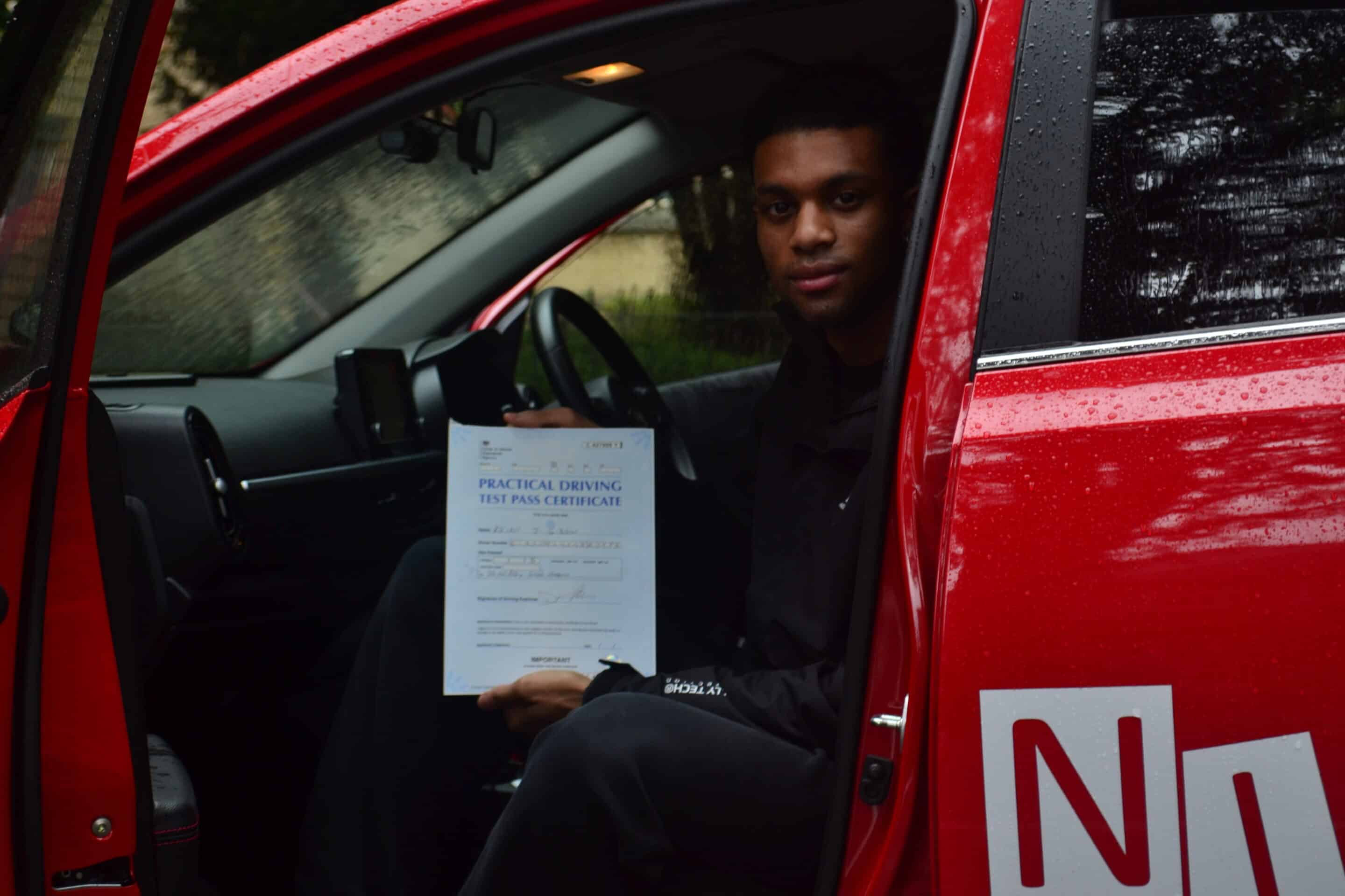 Driving Lessons North London. Khian passed his practical driving test with Drive with Nik.