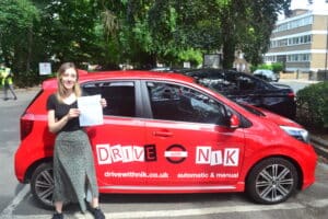 Manual Driving Lessons North London. Shona passed her practical driving test at the first attempt with Drive with Nik.