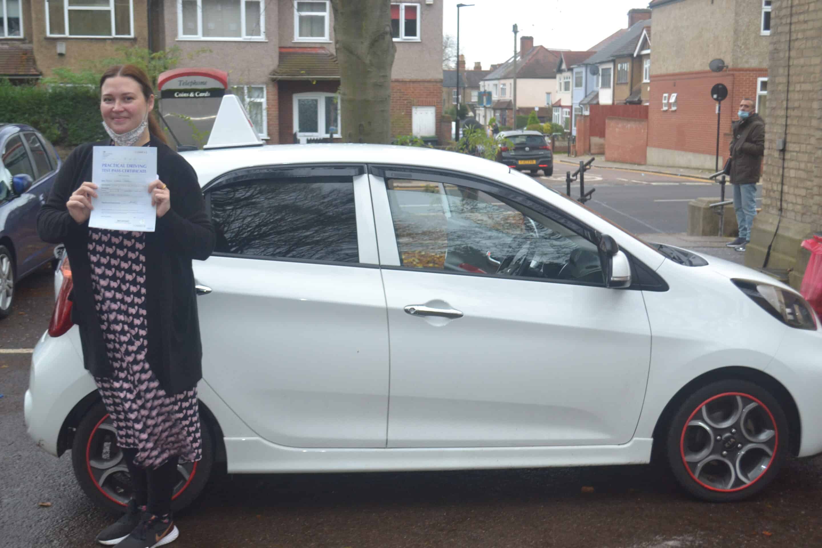 Automatic Driving Lessons North London. Helen passed her driving test first time with Drive with Nik.