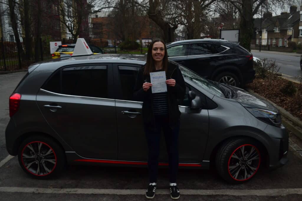 Driving Lessons Palmers Green Joy passed her driving test first time with dDrive with Nik.