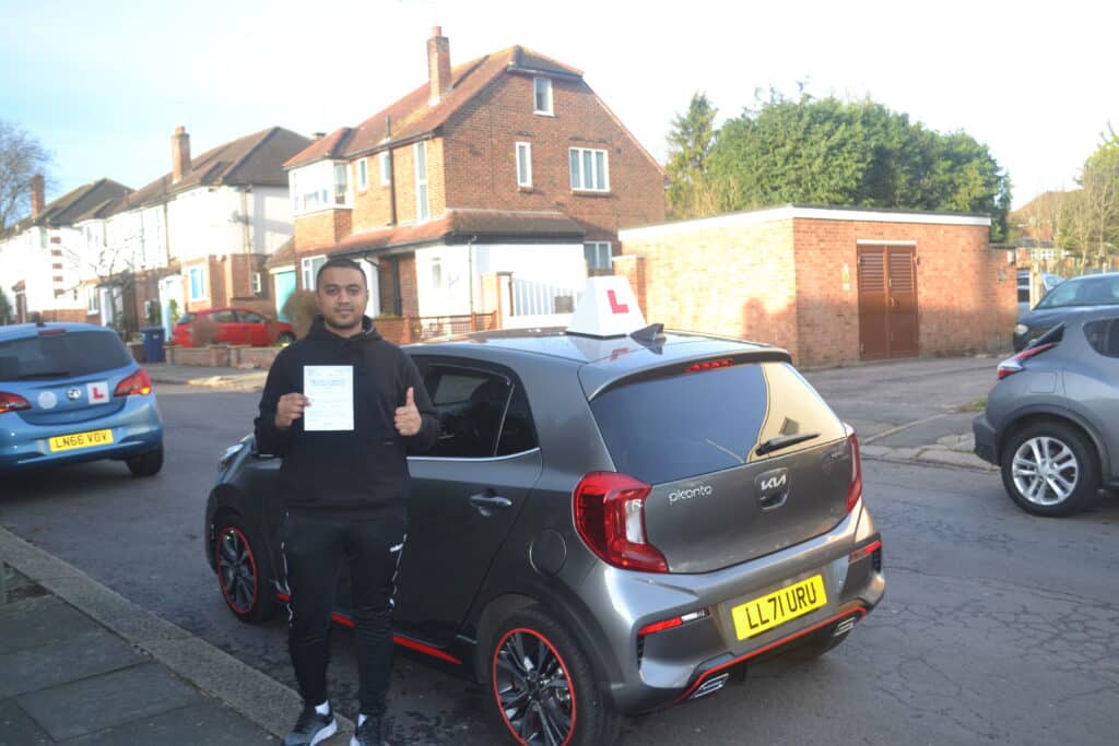 Driving Lessons Bounds Green. Oogesh passed his driving test first time with Drive with Nik.
