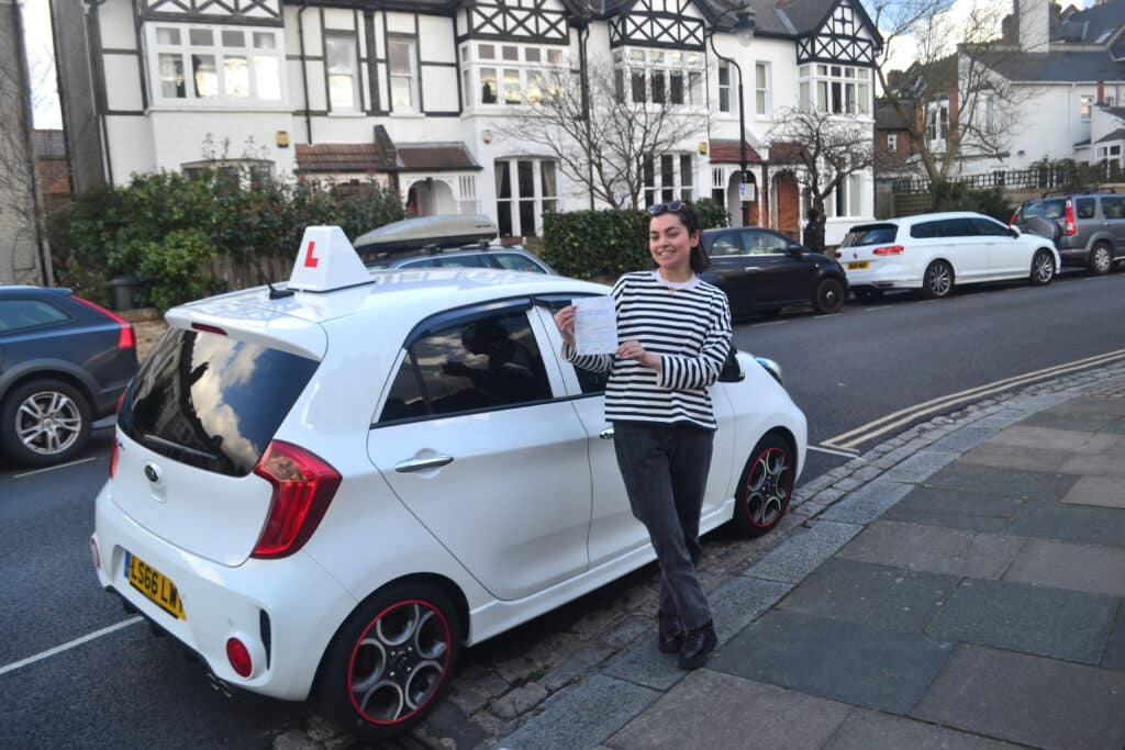 Automatic Driving Lessons North London. Zelda passed her driving test first time with Drive with Nik.