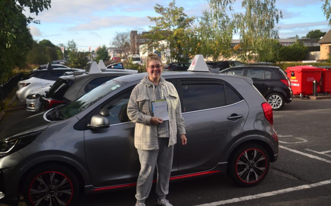 Driving Lessons Enfield. Ashley passed 1st time.