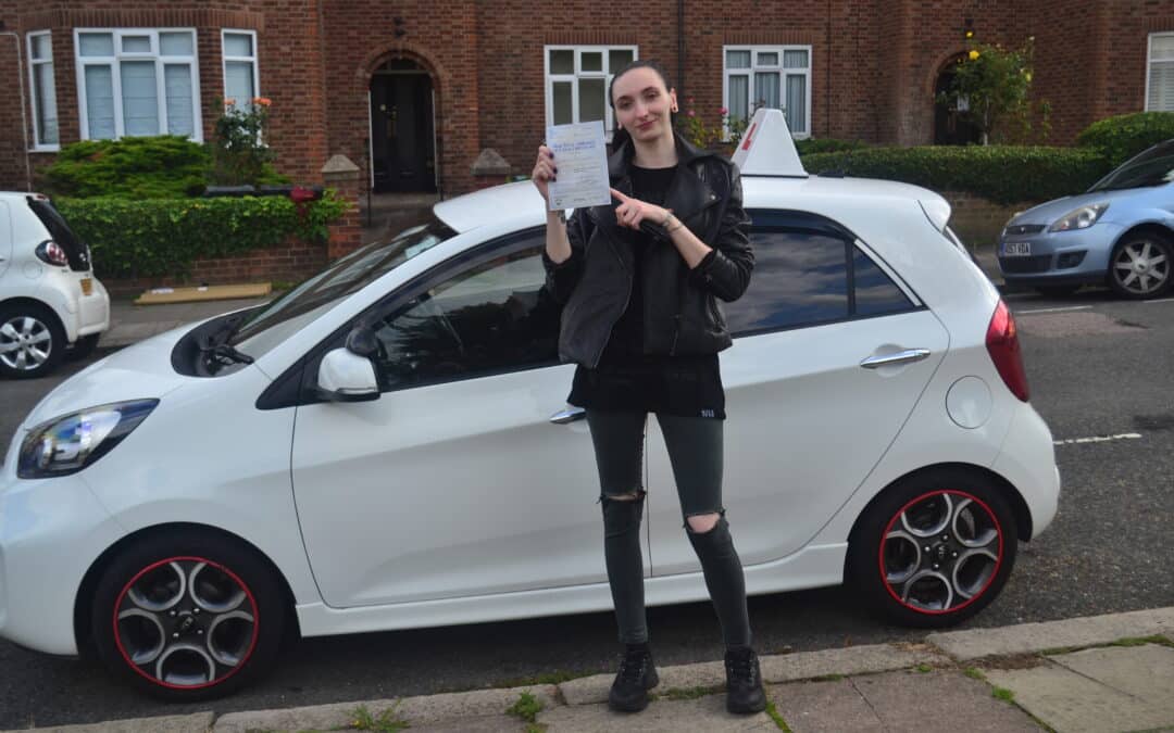 Driving Lessons Bounds Green. Jasmine passed her driving test with Drive with Nik.