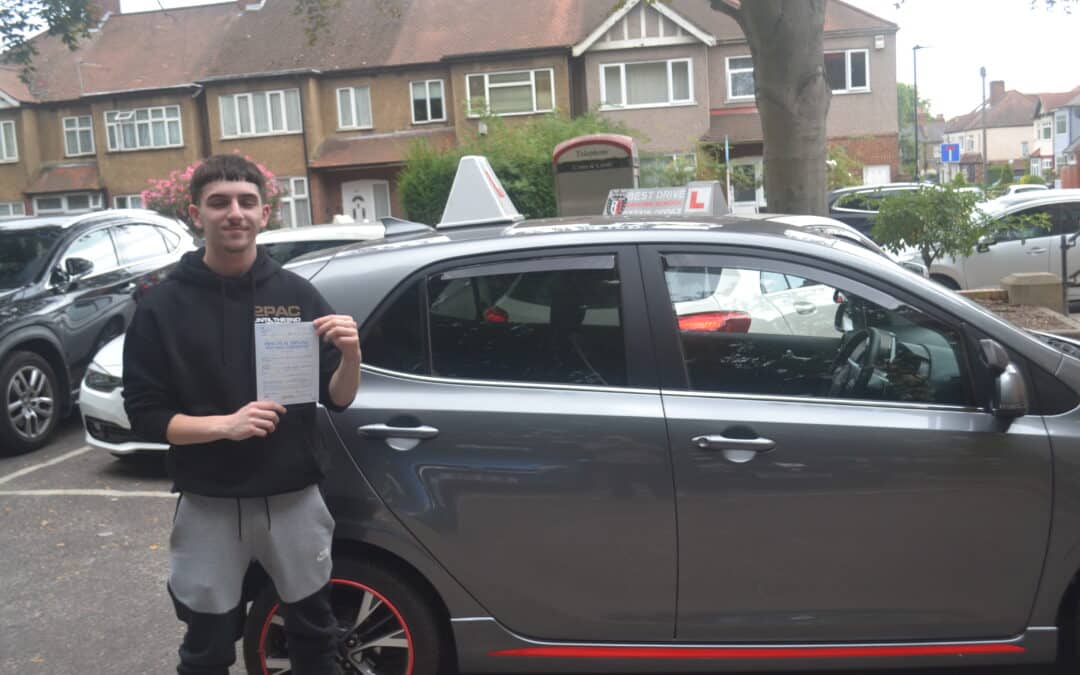 Driving Lessons Enfield. Luca passed with ZERO faults.