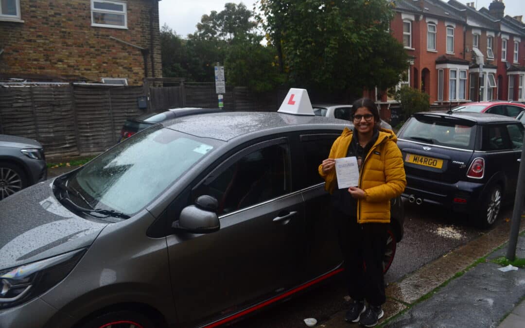 Driving Lessons Winchmore Hill. India passed her driving test with Drive with Nik.