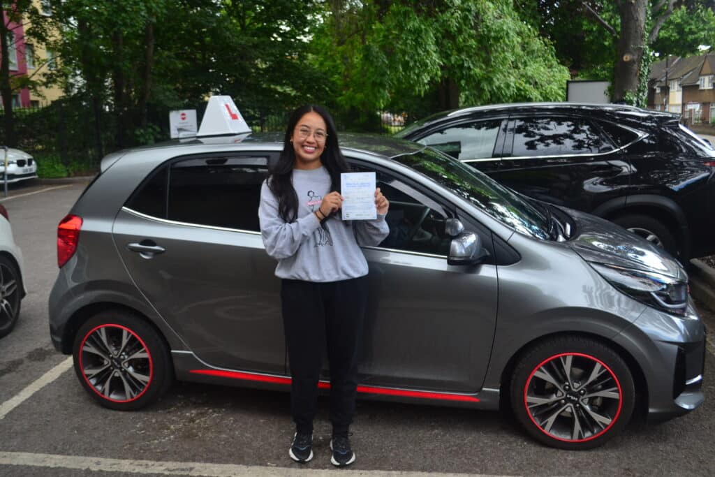 Driving Lessons Palmers Green. Leslie passed her practical driving test with Drive with Nik.
