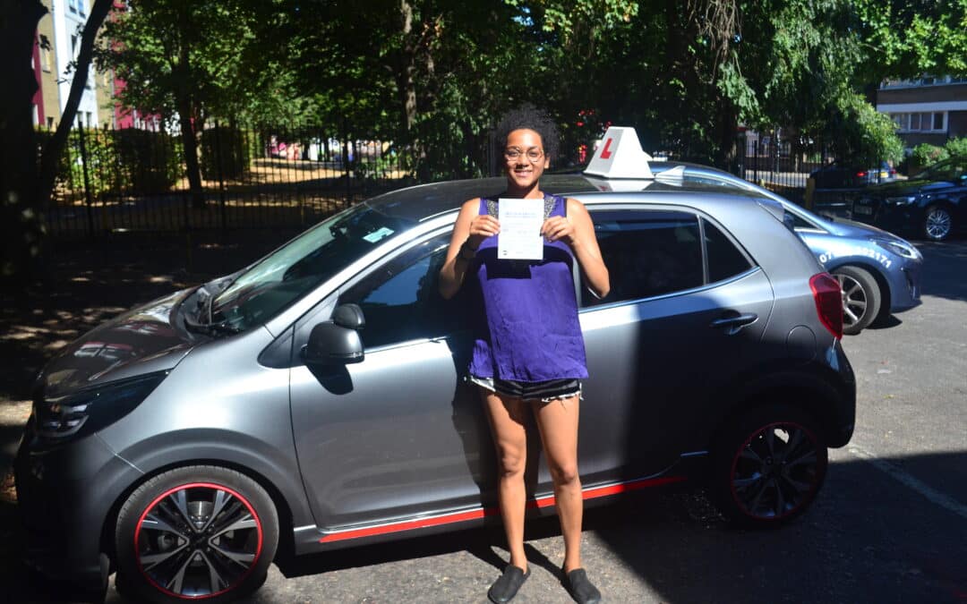 Driving Lessons Bounds Green. Sarah passed 1st time.