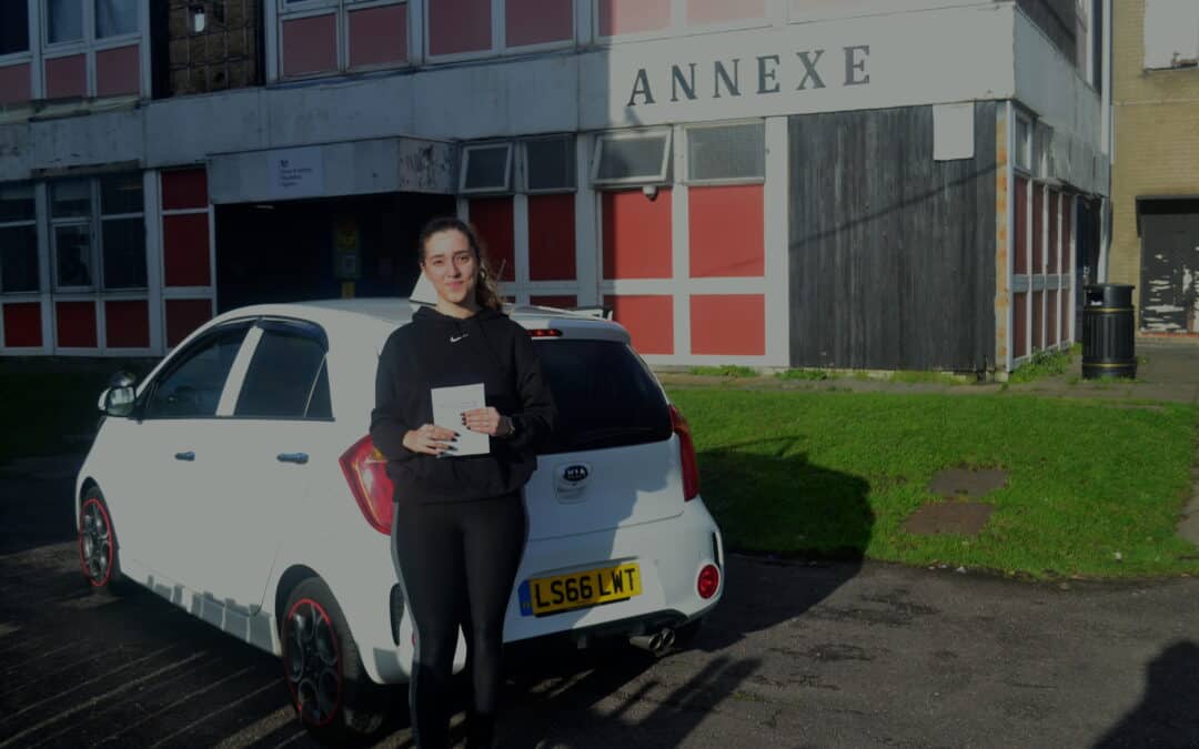 Driving Lessons Enfield. Elena passed 1st time.