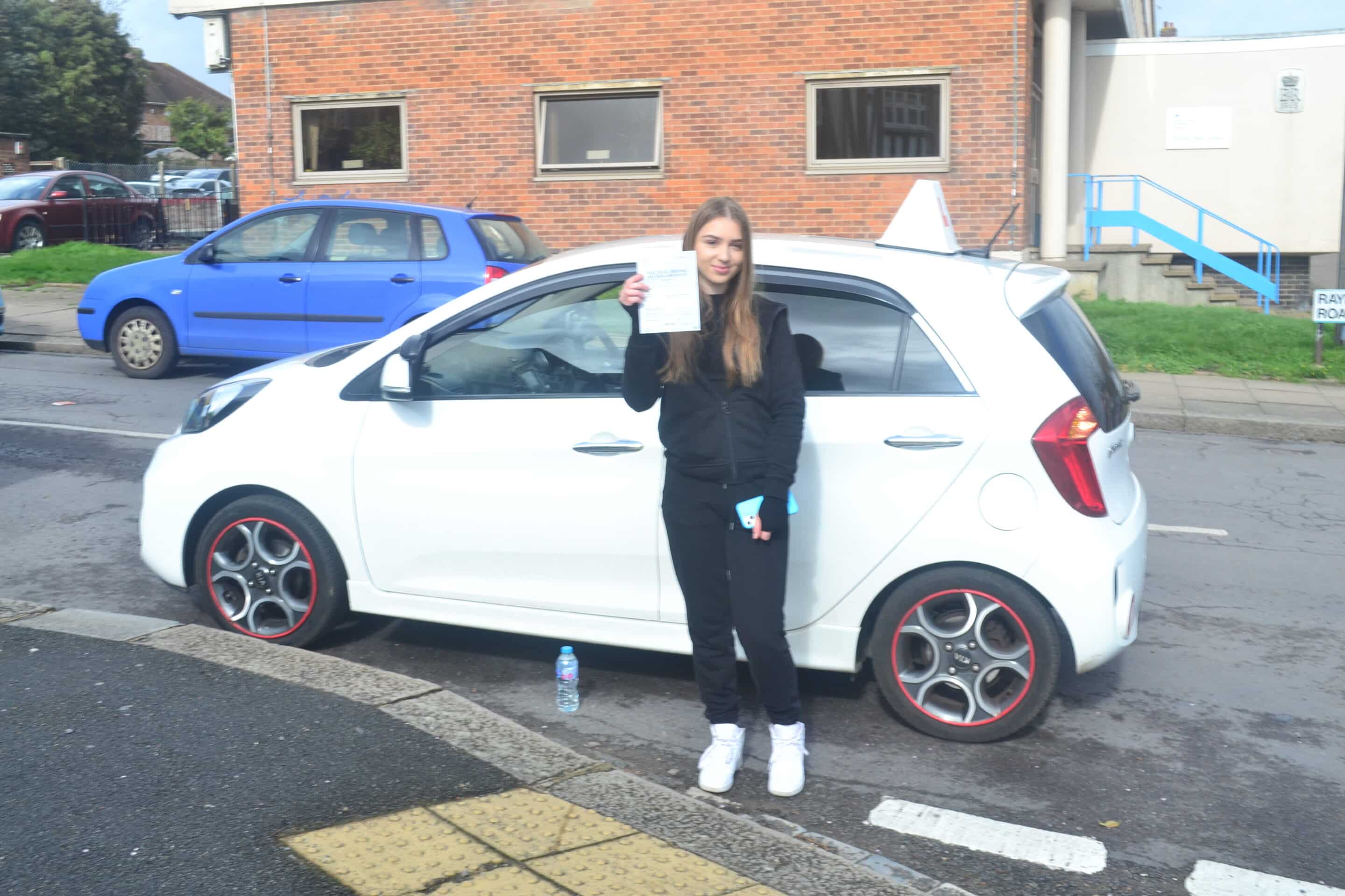 Automatic Driving Lessons Southgate. Jessica passed 1st time.