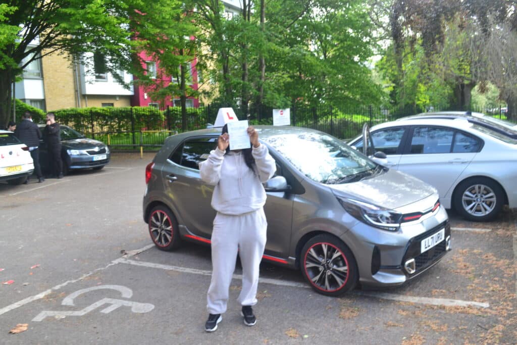 Driving Lessons North London. Francesca passed her practical driving test with Drive with Nik.
