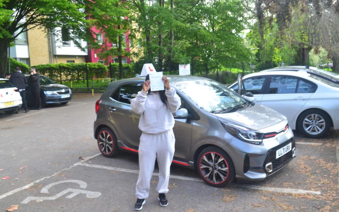 Driving Lessons North London. Francesca passed her practical driving test with Drive with Nik.