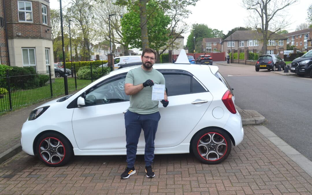 Driving Lessons Edmonton. Mario passed his practical driving test at the first attempt with Drive with Nik.