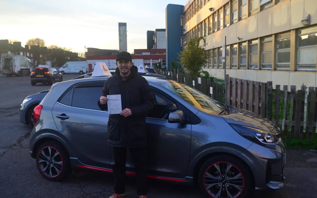 Driving Lessons Bounds Green. Mustapha passed 1st time.