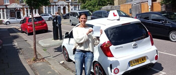Driving Lessons Wood Green. Stephanie passed first time with Drive with Nik.