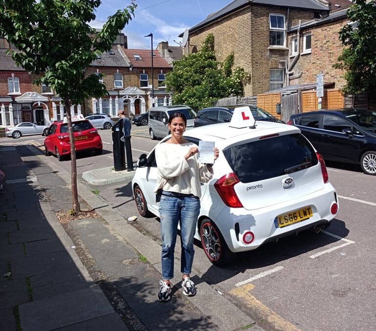 Driving Lessons Wood Green. Stephanie passed 1st time.