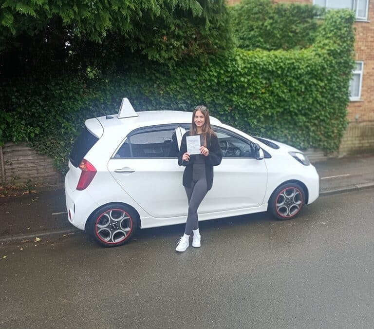 Driving Lessons Southgate. Emily passed 1st time.